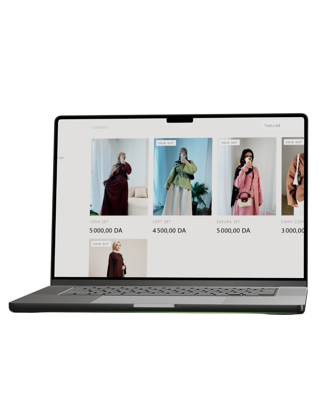 SYRRAY storefront on desktop